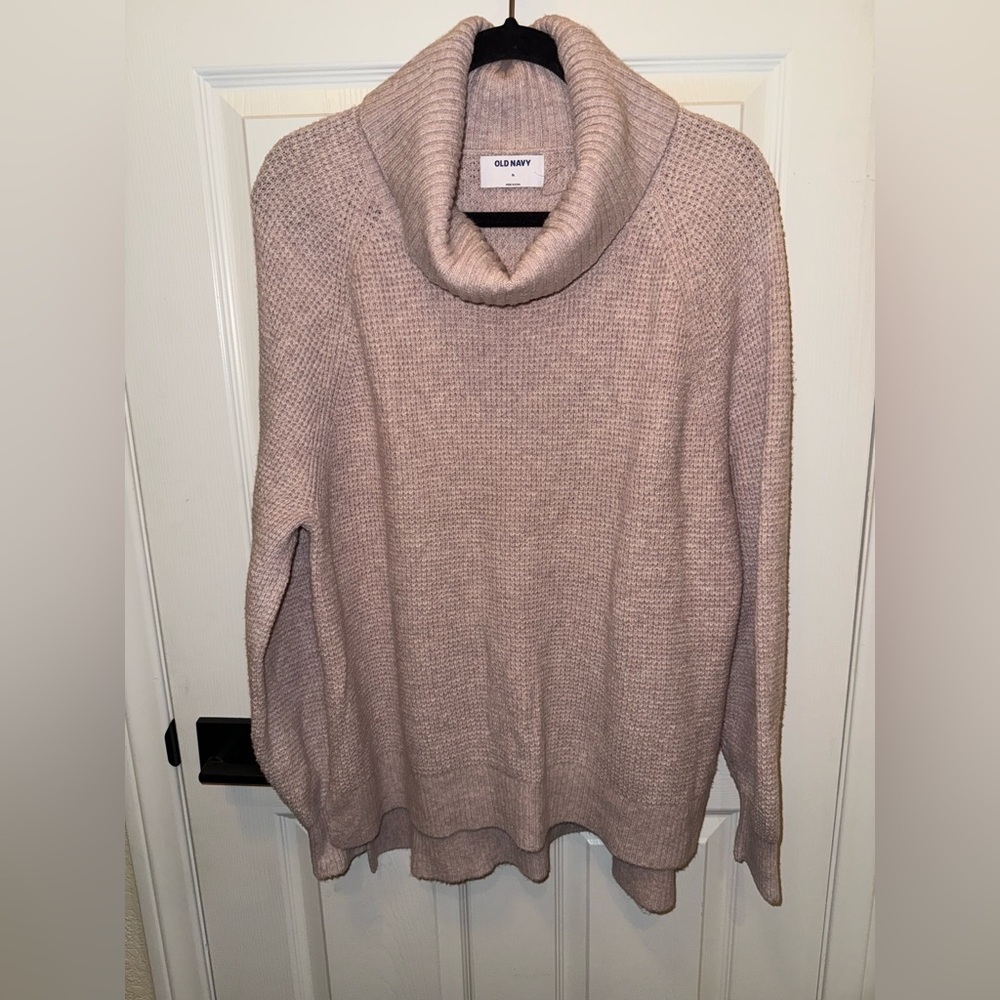 Old Navy Women's Soft Pink Cowl Neck Sweater